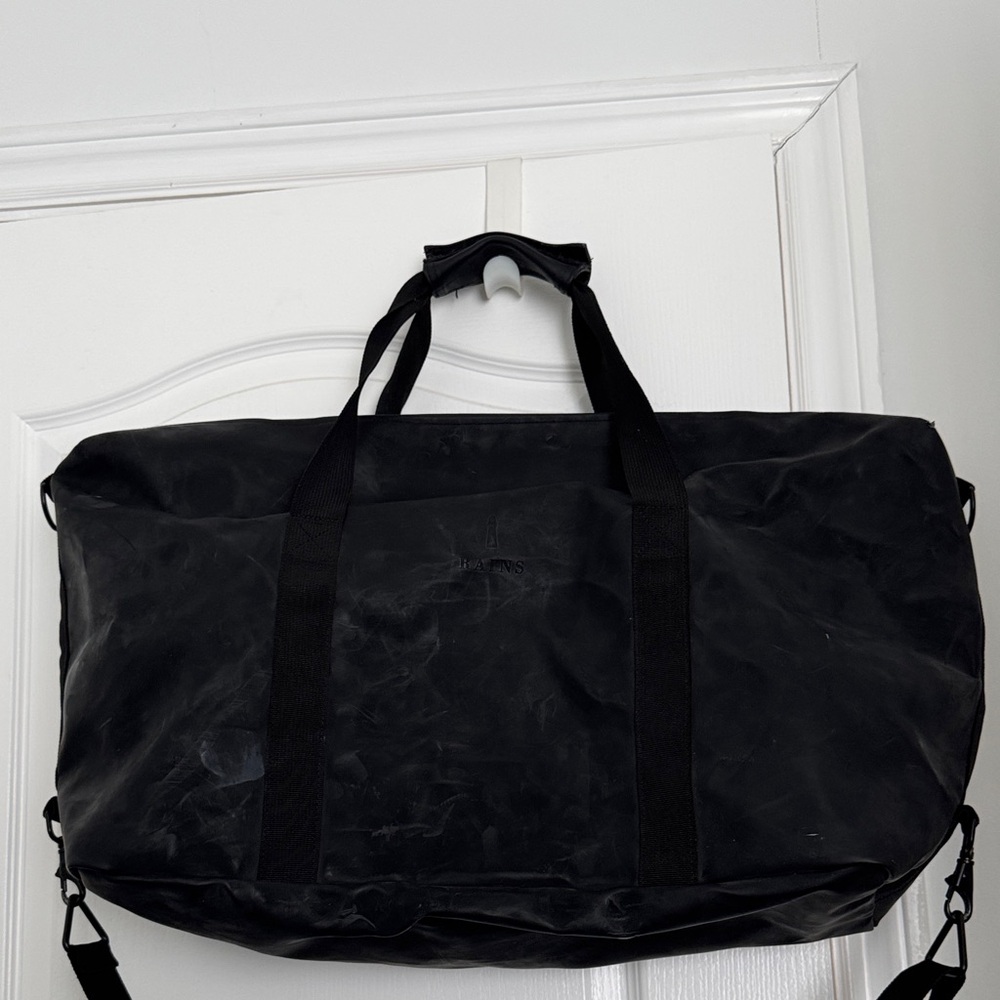 Rains Black Large waterproof Duffel Bag